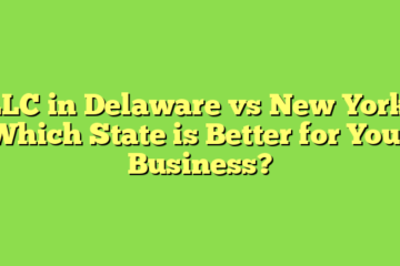 LLC in Delaware vs New York: Which State is Better for Your Business?